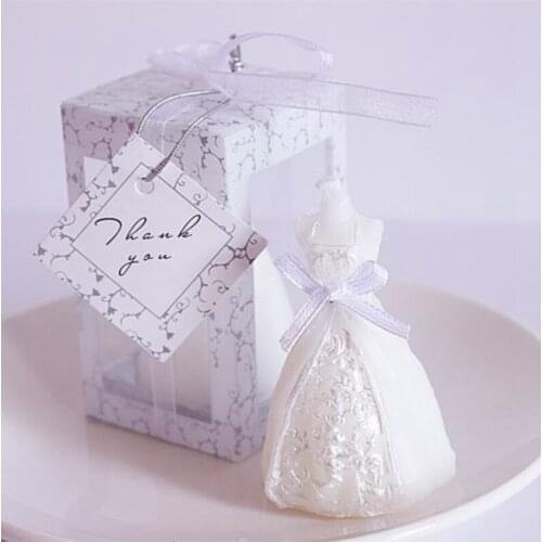 20pcs/lot wedding bride dress candle favor wedding gifts for guest wedding souvenirs