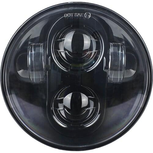 Led Motorcycle headlight 5-3/4" 5.75" LED Projection Moto Headlight For Sporster XL 1200 883 Dyna Glide Fat Bob Street Bob