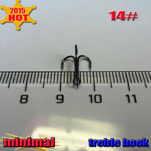 Treble Fishing Hooks Barble Hook Round Bend High Quality 14# 50pcs high-carbon steel