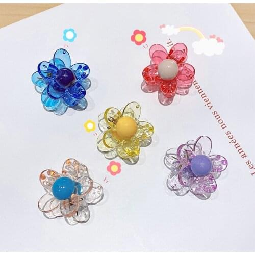 CYGJFC Floral Shape Hair Claws Woman Girls Hairpins Sweet Cute Barrette Candy Color Hairgrip Hair Clip Headwear Hair Accessories