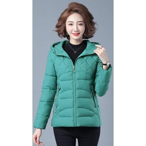 Winter Cotton Padded Jacket Women 2021 New Short Parkas Hooded Fashion Slim Western Thick Warm Coat Female Clothing