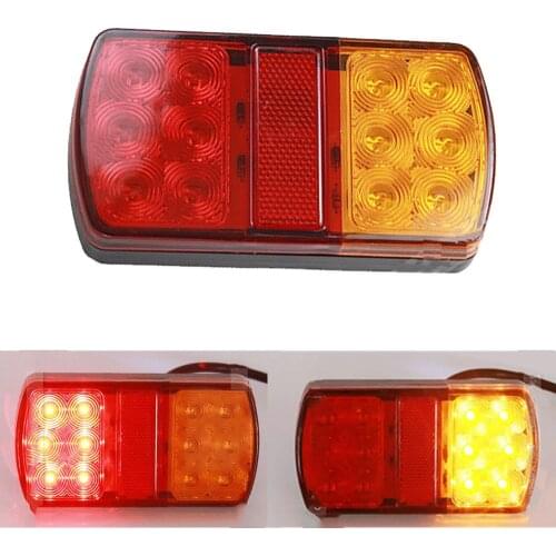 24LED 12/24V LED Truck Rear Lights Brake Stop Tail Turn Indicator Turn Signal Lamps For Car Trailers Trucks Utes Boats 1pc/2pcs
