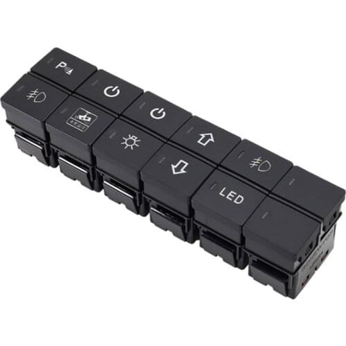 1pc Double Button Switch Double LED Light Headlight Fog Light Daytime Running Light LED Switch Button Honda New