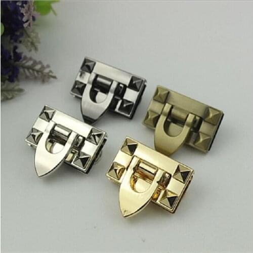 10 pieces / lot) luggage hardware accessories metal decorative twist lock DIY handbag repair hardware