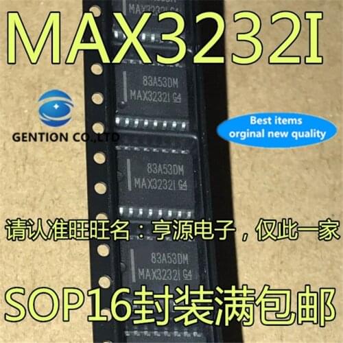 10Pcs MAX3232IDW MAX3232IDWR MAX3232I SOP16 Driver receiver in stock 100% new and original