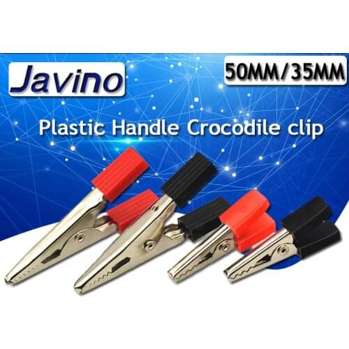 10PCS 35MM/50mm Plastic Handle Test Probe Metal Alligator Clips