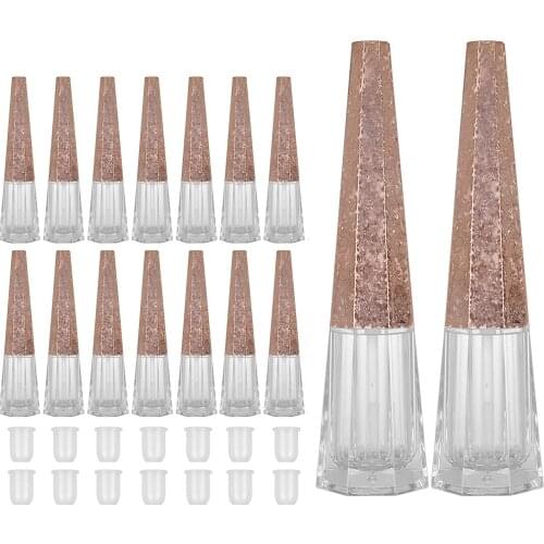 100pcs 7ml Geometric Cone Shape Empty Clear Lip Gloss Container Portable DIY Lip Balm Liquid Lipstick Tube Dispenser Bottle