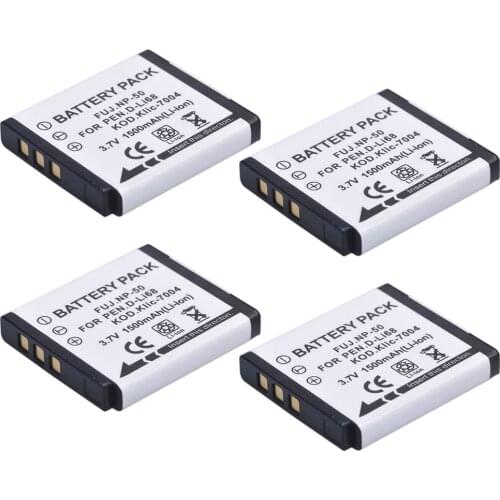 1500mAh NP-50 NP50 D-Li68 KLIC-7004 Battery for Fujifilm X10 X20 F50 F75 F665 F775 F900 EXR F505 F305 F85 F200 F100 F50FD