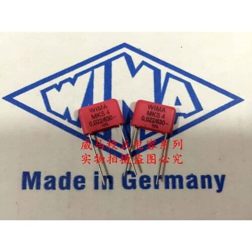 2020 hot sale 10pcs/20pcs Germany WIMA MKS4 630V 0.022UF 630V 223 22nf P: 10mm Audio capacitor free shipping