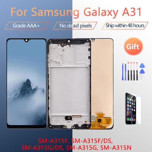 AMOLED For Samsung Galaxy A31 A315 LCD Display Touch Screen Digitizer LCD For Samsung A31 A315 Display Replacement