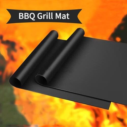 3PCS Non Stick BBQ Grill Mat Outdoor Picnic Cooking Barbecue Grill Mat Oven Tool Hot selling Reusable Pad Baking Sheet Portable