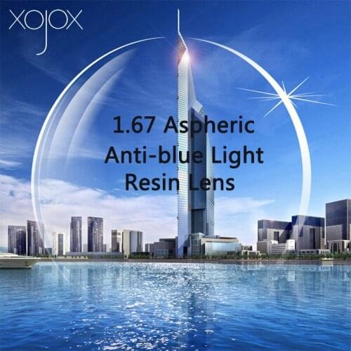 XojoX 1.67 Aspheric Prescription Glasses Men Women Anti-blue Light Resin Lens Transparent Myopia Hyperopia Lenses