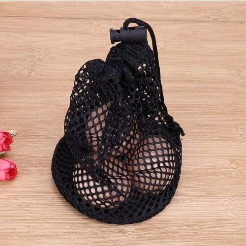 Outdoor Sports Black Golf Net Bag Nylon Mesh Practical Accessories Storage Bag 12-16 Grain Package Without Ball