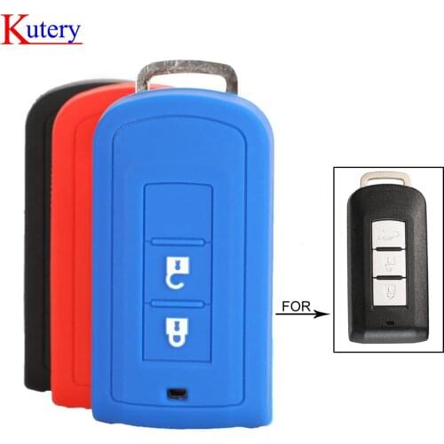 Kutery 2 Button Remote Coloful Silicone Car Key Cover Case For Mitsubishi L200 ASX Outlander Eclipse Cross Pajero Sport Lancer