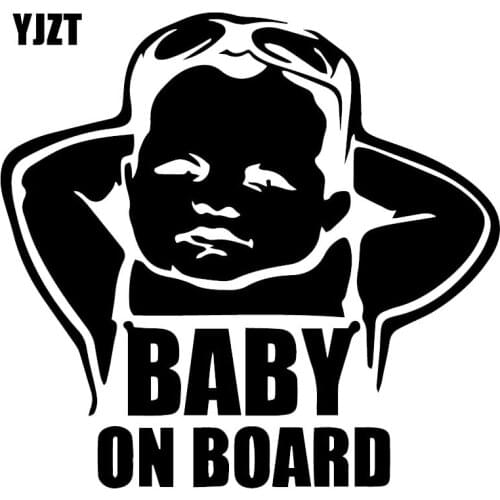 YJZT 17X16.1CM Cool Boss Baby Whole Body Decoration Decal BBAY ON BOARD Fashion Vinyl Car Sticker C25-0124