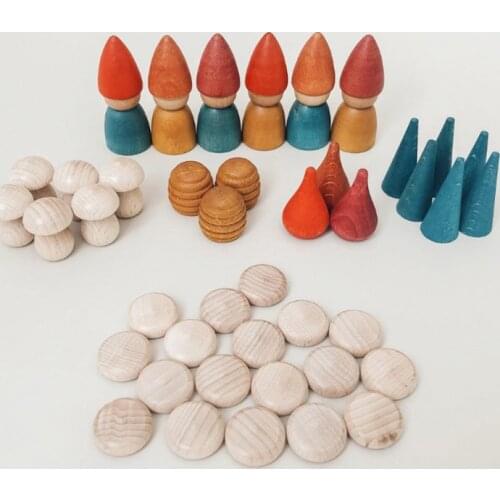 70mm Beech Wooden Peg Dolls Unpainted Figures Hard Wood Doll Kids Printed Souvenirs DIY Drawing Crafts Blank Handmade Baby Gift