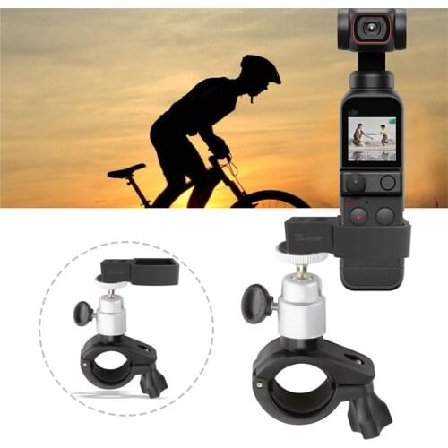 For DJI Pocket 2 Bicycle Holder Mount Motor Bike Bracket Clamp Clip with 1/4 Inch Screw Gimbal Camera Stabilizer Accessories