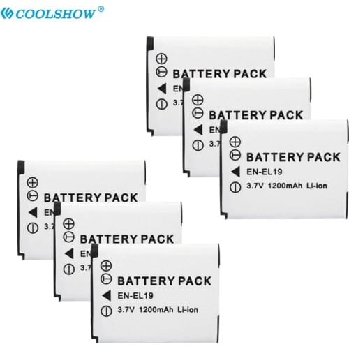EN-EL19 EL19 Battery For Nikon Coolpix S2600 S2700 S3100 S3500 S4100 S4150 S4400 S5200 S6400 Camera Batteries Charger 1200mAh