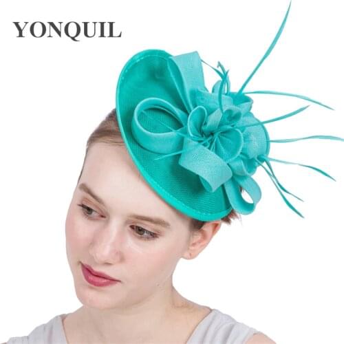 Fancy Feather Hair Accessories Wedding Chic Fascinator Hats Headband Wedding Party Church Hat Headpiece Fashion Headwear SYF162