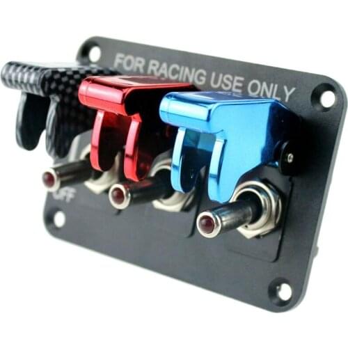 Car Racing Ignition Engine Start Push Toggle Switch 12V with Red LED Panel
