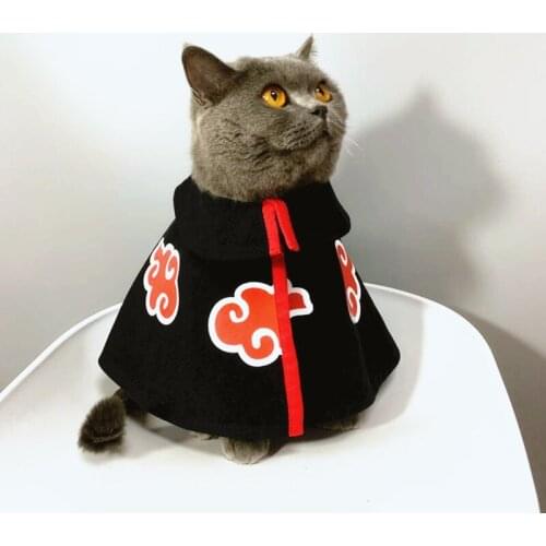 Cat Red Cloud Cloak Pet Cat Clothes Summer Thin Anti-Lint
