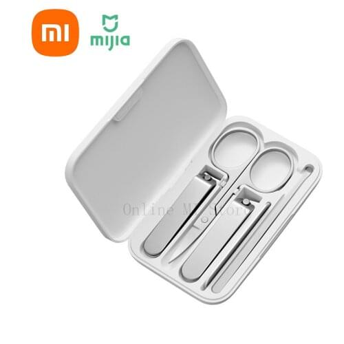 Nail Clipper Original Xiaomi Mijia Stainless Steel Portable Nail Clippers 5pcsTool Set Pedicure Care Manicure Tool