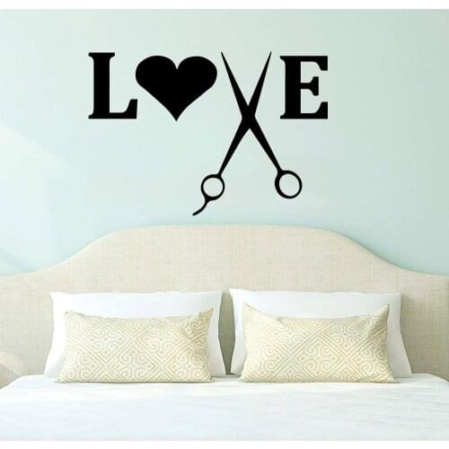 Cartoon Style Barber shop Vinyl Wall Sticker Home Decor Stikers Decor Living Room Bedroom Removable Decal Creative Stickers