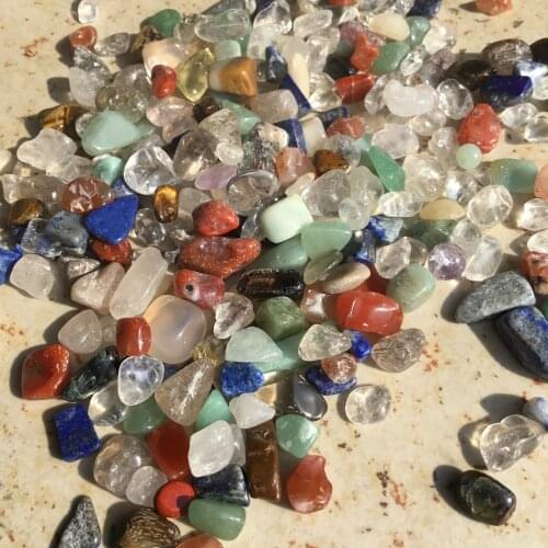 Natural Mixed Mineral Crystal Polished Gemstones Gravel Stones For Fishbowl Healing Reiki Tumble Mini Decoration