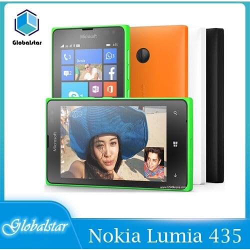 Nokia Lumia 435 Refurbished Original Lumia 435 Windows Phone 4.0" Dual Core 1.2GHz 8G ROM WIFI GPS phone free shipping