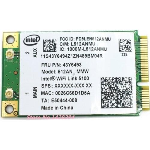 SSEA New Wireless Card for Intel wifi link 5100 5100AN for IBM lenovo X200 R400 R500 SL300 SL400 G450 Y450 Y430 E43 K43