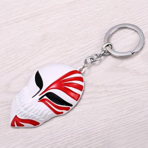 2015NEW Cartoon Bleach MASK Pendant Keychains Mens Jewelry Gift For Men Boys High quality Alloy Accessory