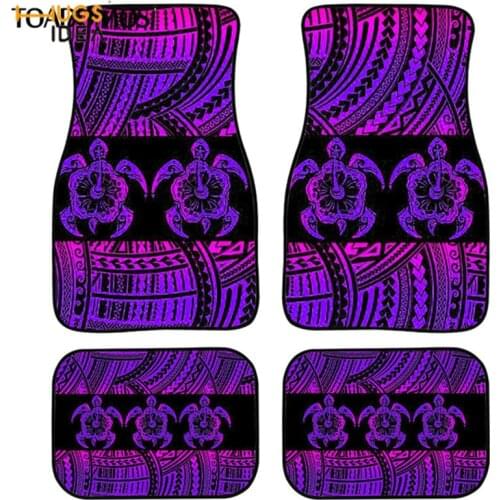 Polynesian Sea Turtle 3D Print Universal Floor Mat for Car Anti-Dirty Auto Foot Pads Cushion High Qulity Full Set Car Rugs