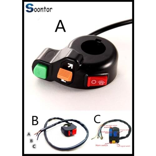 Switch Horn Turn Signals On/Off Light 12V Motorbike niversal Motorcycle for HONDA CBR650F CB650F CBF1000 VF750S SABRE VFR750