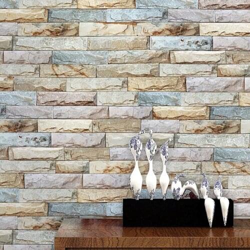 Modern 3D Wallpaper Retro Nostalgia Brick Wallpaper Internet Cafe Restaurant Stone Wallpaper