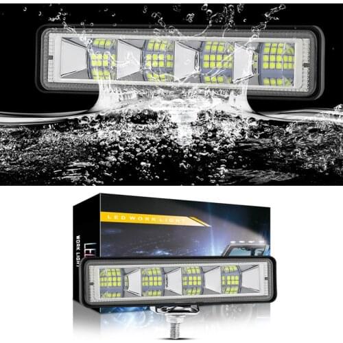 72W 12V 36V Flush Mount Offroad LED Work Light Pods 4x4 4WD ATV Truck LED Lamp For Auto Car SUV Tractor Off-road 24LED