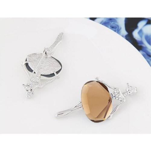 Dance girls Swan Lake Ballet Dancing Girl Shinning Crystal Glass Brooches for Woman in assorted designs women prom jewelry gift