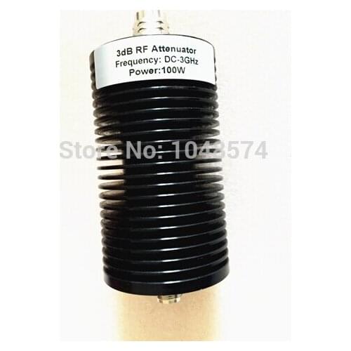 1PC 100W 3dB fixed coaxial rf attenuator DC-3GHz N male to N female