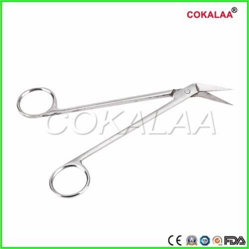 Good quality 1pc Angled Dental pliers Keri cutting dental stainless steel elbow small scissors gingival scissors dissection tool