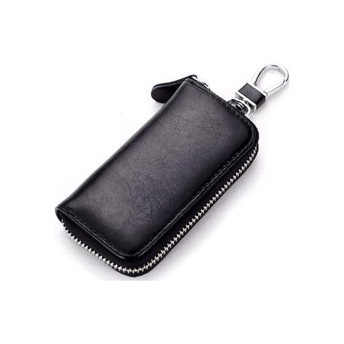 10pcs/lot casual style Cow Leather Men Car Key Holder Key Wallet leather key ring solid color male wallet keychain
