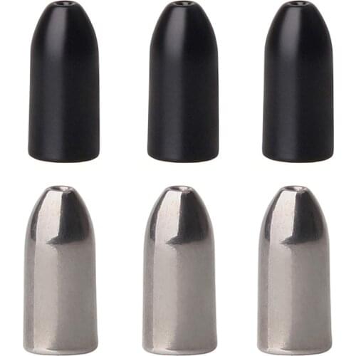 10pcs 100% Tungsten Bullet Fishing Sinker Texas Rigs sinker weights Worm bait Weights Fipping lure Fishing Accessory