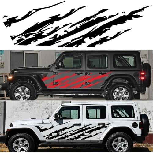 2PCS Jeep Wranglers body sticker exterior decoration modification interesting vinyl decal auto parts