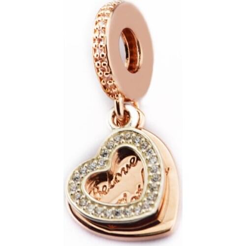 2017 Pre-autumn 100% 925 Sterling Silver Jewelry Charms Fits Silver Charm Bracelet & Choker Heart Bead Dangle Women Diy Jewelry