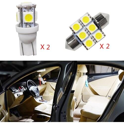 4pcs X Free Shipping Error Free LED Interior Light Kit Package For Honda Ciimo City Civic 2012 Accessories Reading Lamps