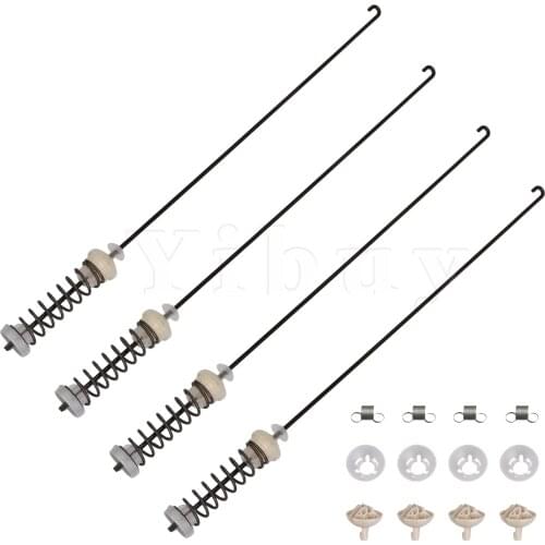 4 x Washing Machine Suspension Rod with Spring Replacement for Whirlpool