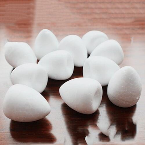 80PCS/pack White Water Drop Modeling Foam Rose Bud For Nylon Stocking Flower Accessories Styrofoam Buds