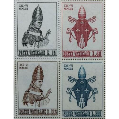 A12 4PCS vatican, 1963， Post Stamps Postage Collection