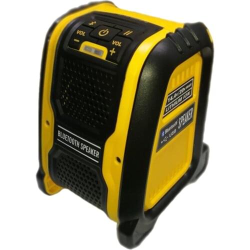 Tool Part Bluetooth Speaker MP3 Player Loudspeaker Amplifier 15W For DeWalt Makita Milwaukee Bosch 18V 20V Li-ion Battery