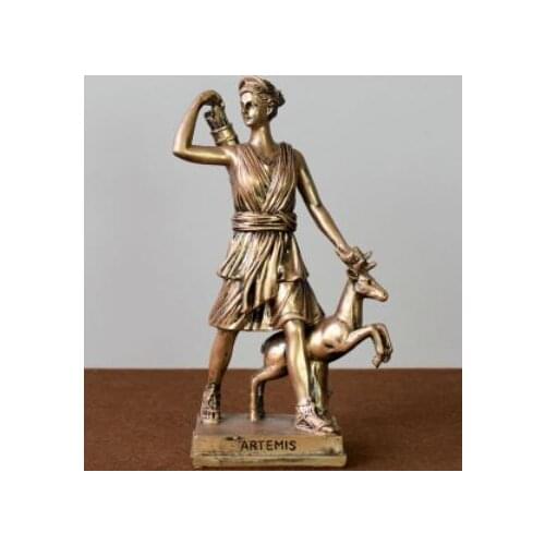 Goddess hunting moon Artemis sculpted a european-style retro bar and restaurant decoration photo props crafts sculpture statue
