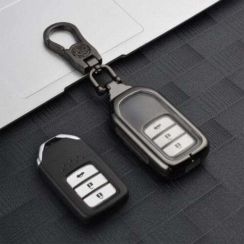 Zinc Alloy Car Remote Key Case Cover For Honda 2016 2017 CRV Pilot Accord Civic Fit Freed Accord CR-V HR-V MUGEN Sports Style