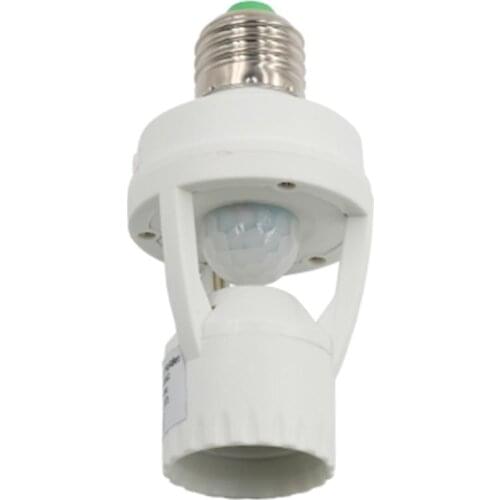 110-240V Socket E27 Converter Lamp Base Light Bulb Switch with PIR Motion Sensor Automatic Detection Of Human Body